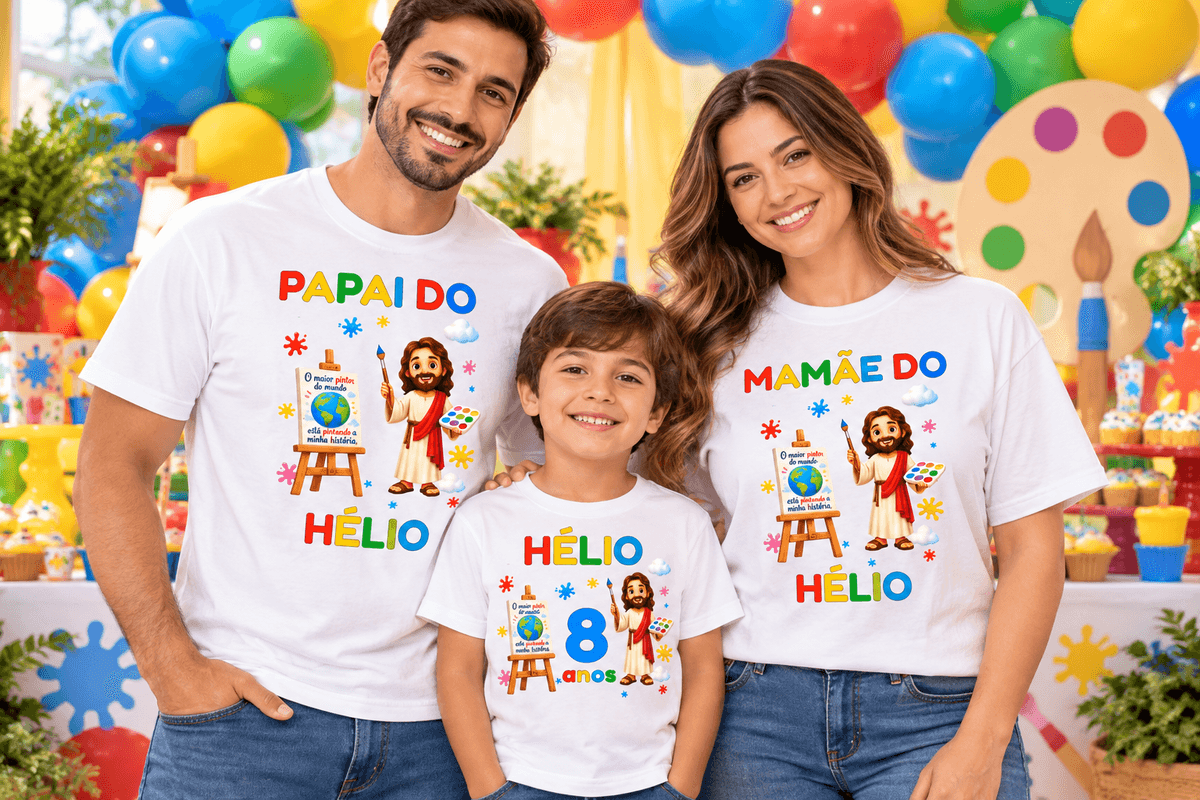 Camisa aniversário em família